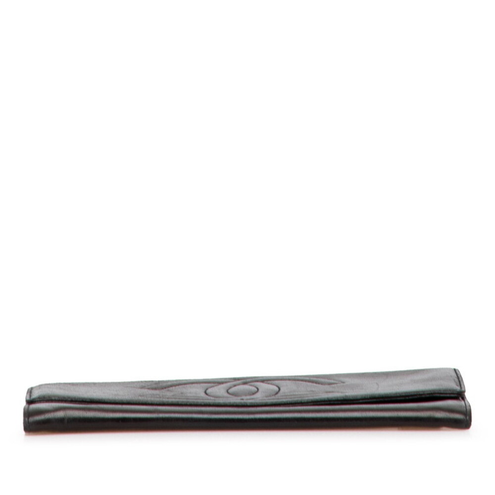 CHANEL Black Leather Logo Wallet - Picture 3 of 10